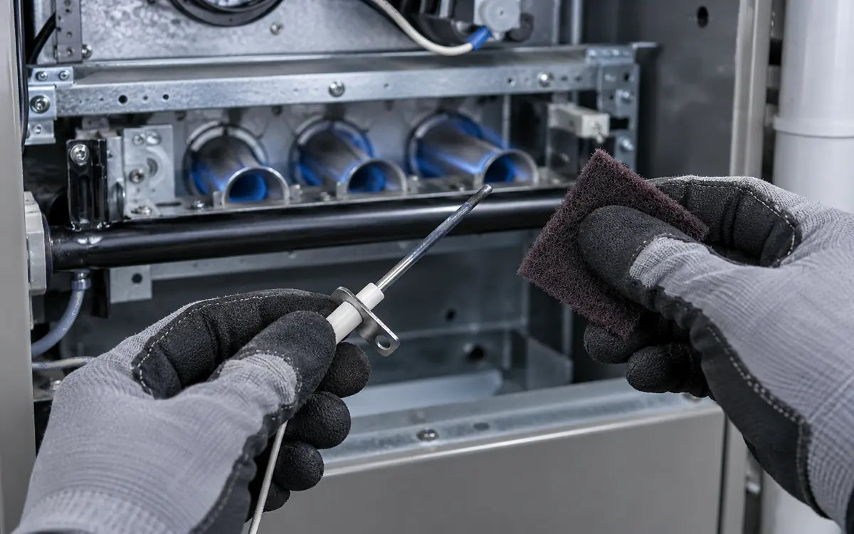 Furnace Repair being carried out by an HVAC technician