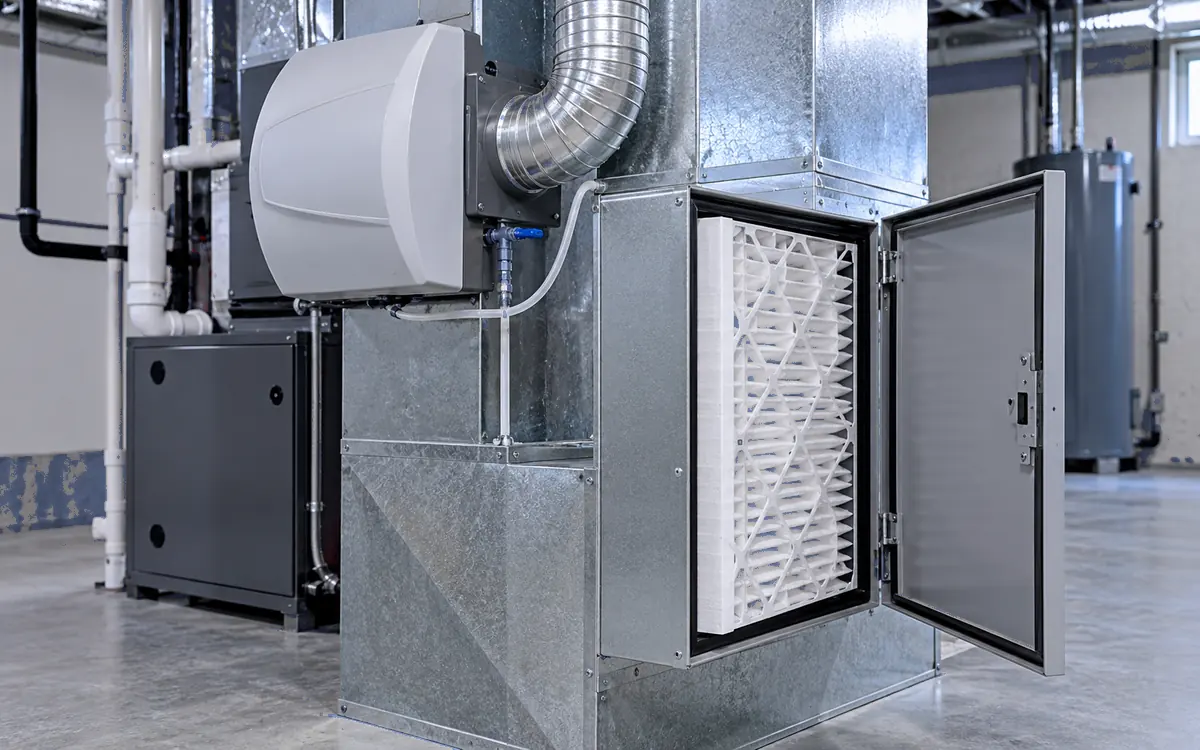 Indoor Air Quality and Humidity being carried out by an HVAC technician